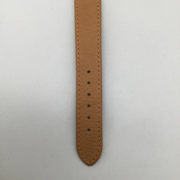 Vtg Timex Indiglo Watch Men 35mm Gold Tone Date Leather Band New Battery - Picture 9 of 15